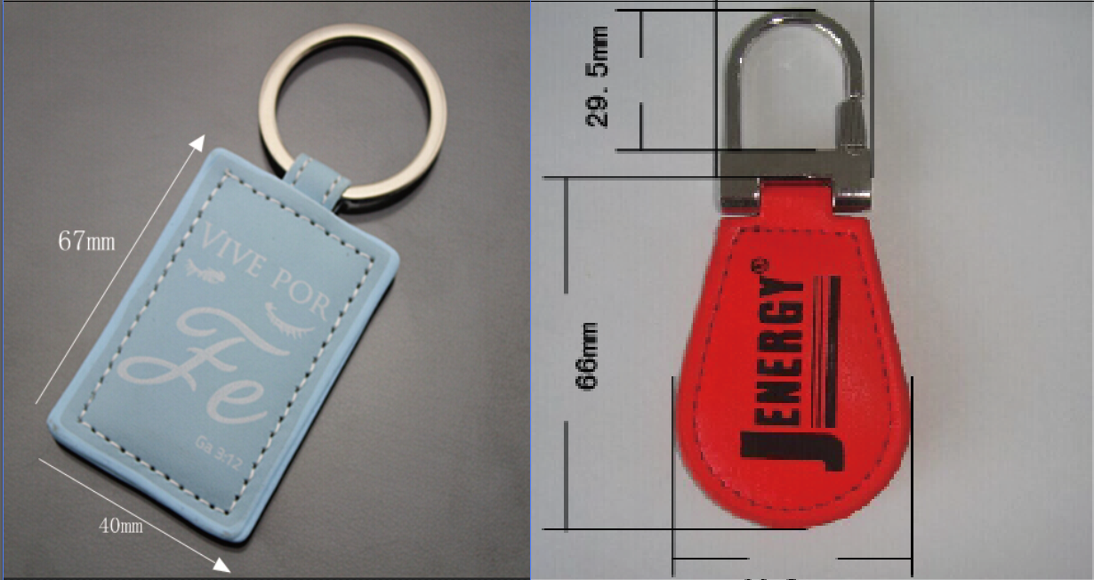 Impression de porte-clés en cuir RFID